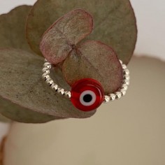 Silver 925 red eye small...