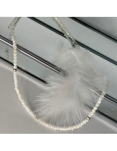 Silver 925 necklace with white mother...
