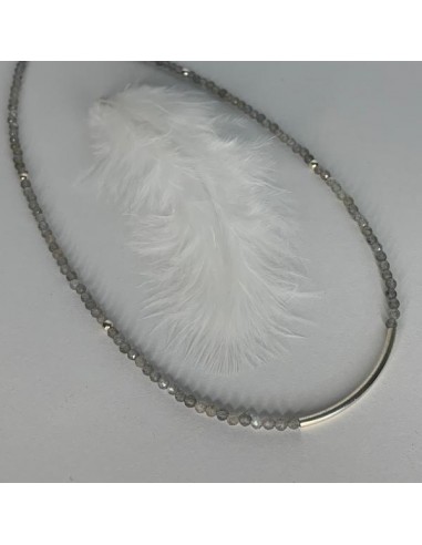 Silver 925 necklace with labradorite...