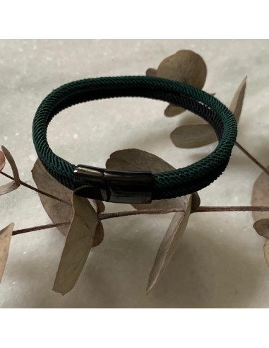 Green and black bracelet for men