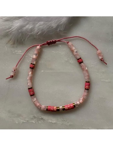 Pink mother of pearl and pink jasper...