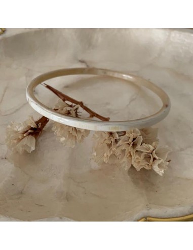 White horn bangle bracelet