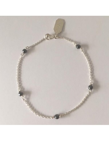 Chain bracelet silver 925 five small stones