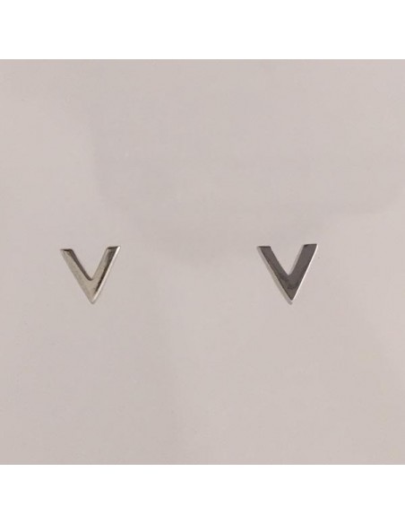 Small V earrings silver 925