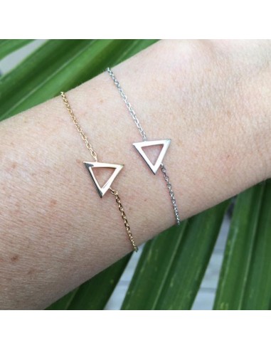 Silver Bracelet with Gold Triangle, New Design! – Jewelry Flirty