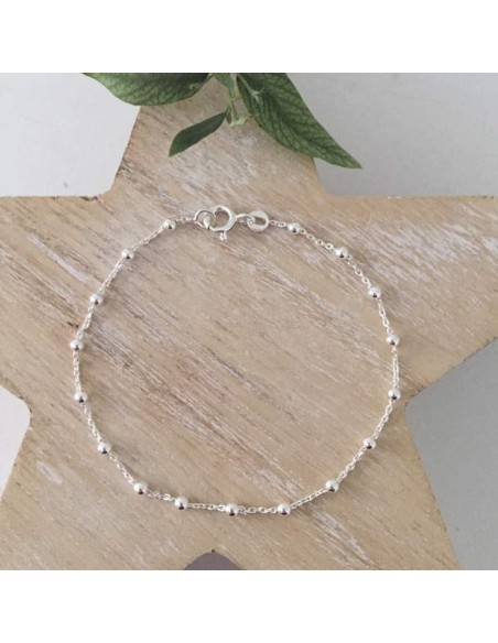 Chain Bracelet silver 925 small beads