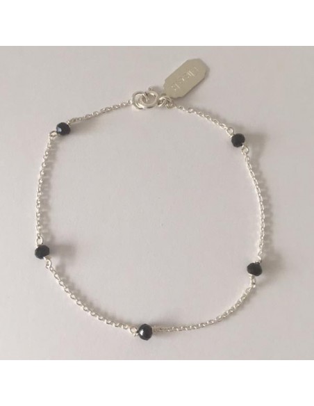 Chain bracelet silver 925 five small blue stones
