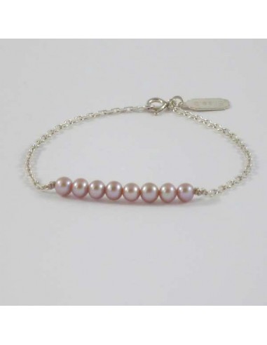 Bracelet chaine argent barrette petits zircons   