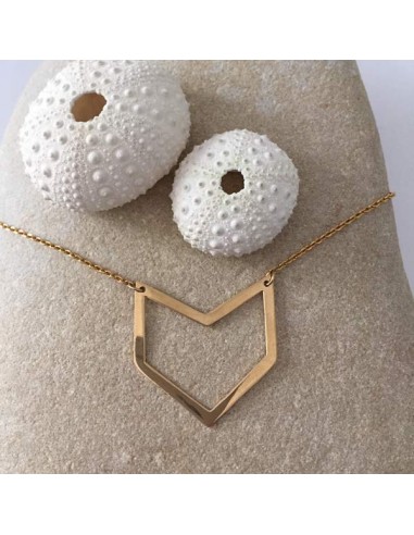M V chain necklace gold plated