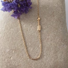 Small arrow chain necklace gold plated