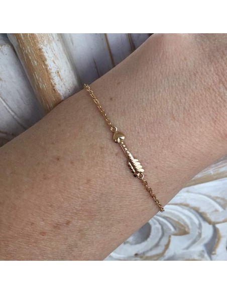Chain bracelet gold plated arrow
