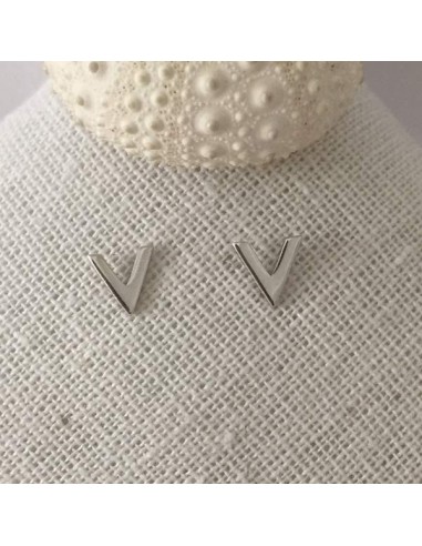 Small V earrings silver 925