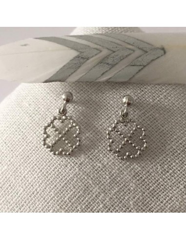 Small double open hearts earrings silver 925