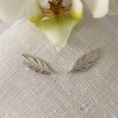 Feathers earcuffs silver 925