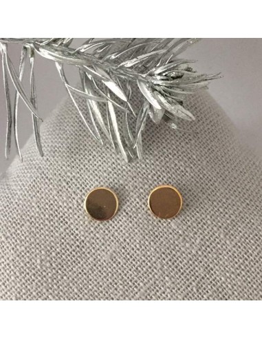 Small pastilles earrings gold plated