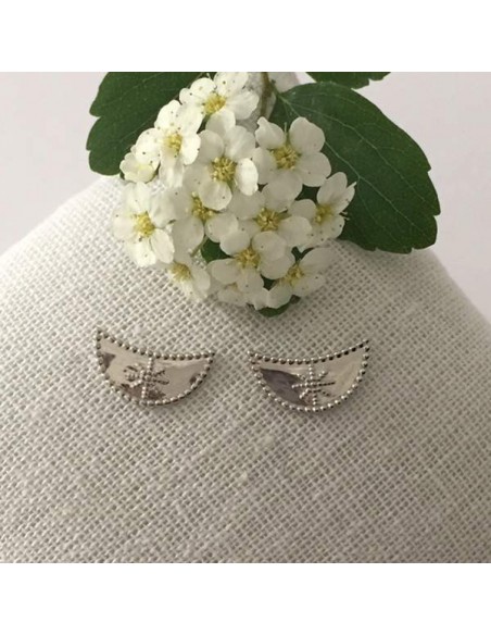 Half moon earrings silver 925