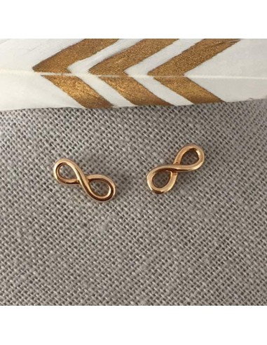 Small infinity earrings gold plated