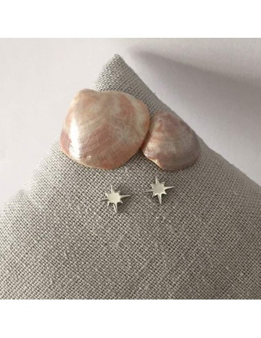 Small stars 6 branches earrings silver 925