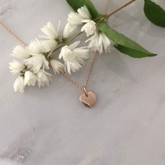 Small heart medal chain necklace gold plated