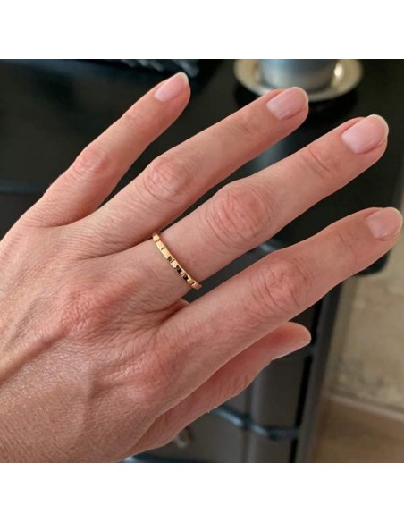 Wavy ring gold plated