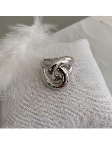 Beaded large ring silver 925