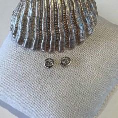 Zircons earrings silver 925