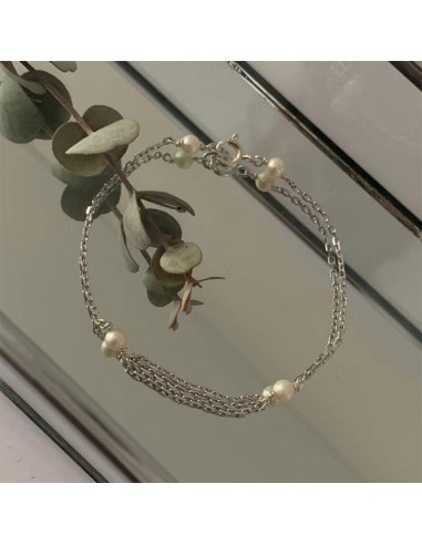 Silver 925 triple chains bracelet...