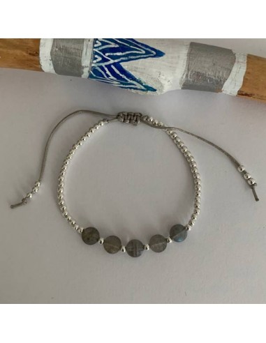 Bracelet mini perles argent 5 petites...