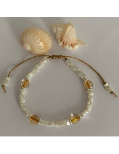 White mother of pearl and citrine...