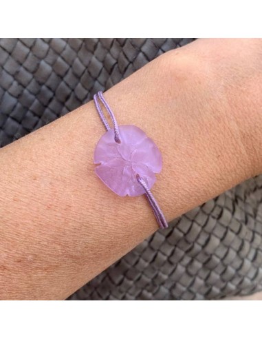 Bracelet cordon dollar de sable violet