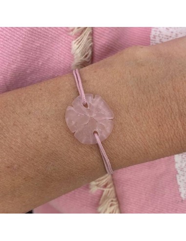 Bracelet cordon dollar de sable rose