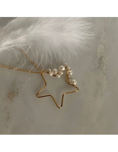 Gold plated star with white...