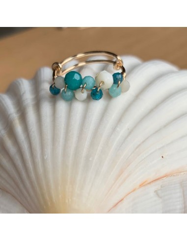 Gold filled thin ring with turquoise...