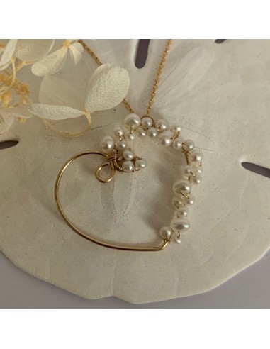 Gold plated heart with white...