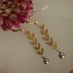 Gold plated laurel earrings...