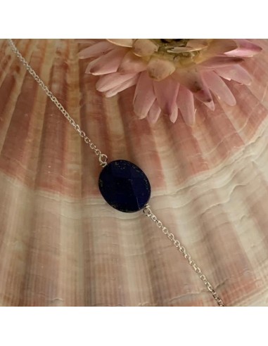 Silver 925 oval faceted lapis lazuli...