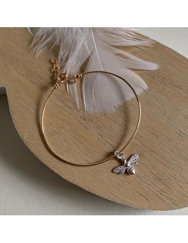 Gold filled thin bangle bracelet with...