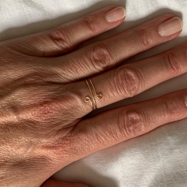 Thin double gold filled ring