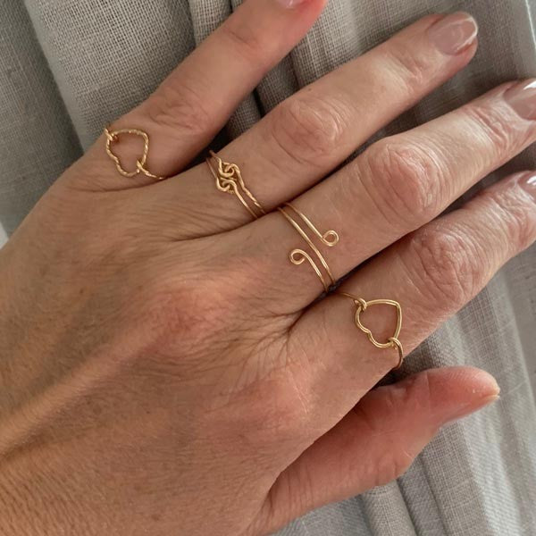 Thin double gold filled ring