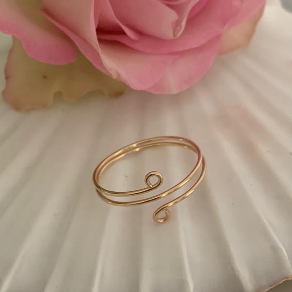 Thin double gold filled ring