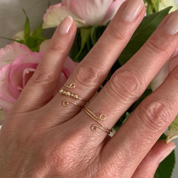 Thin double gold filled ring