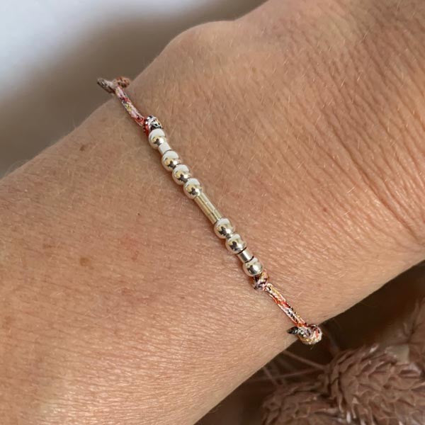 Love silver cord bracelet