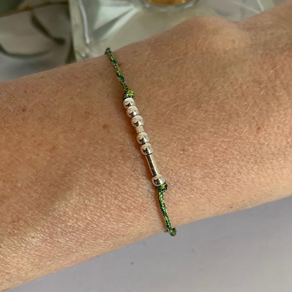 Silver Friendship Cord Bracelet