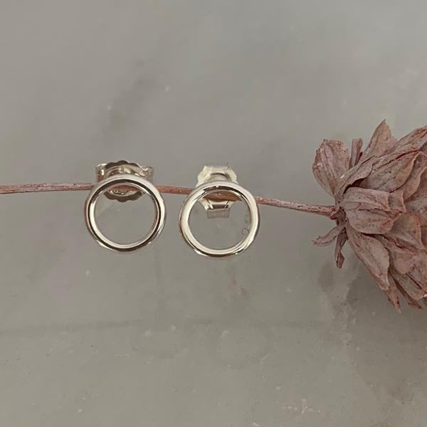 Small silver hoop earrings