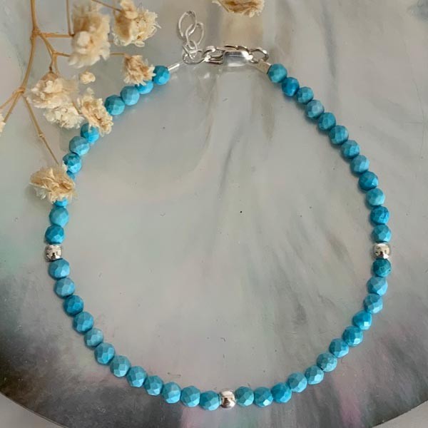 Turquoise silver bracelet 