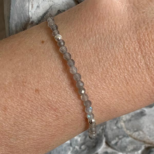 Labradorite silver bracelet 