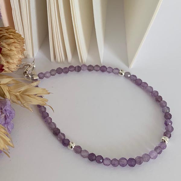 Amethyst silver bracelet 