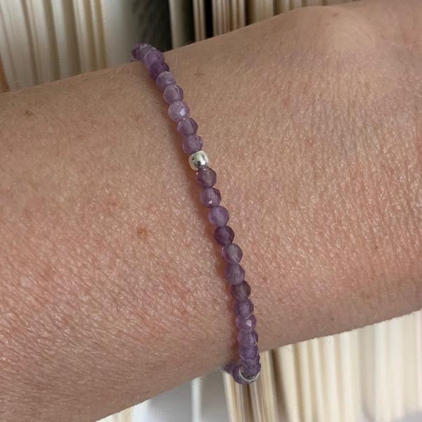 Amethyst silver bracelet 