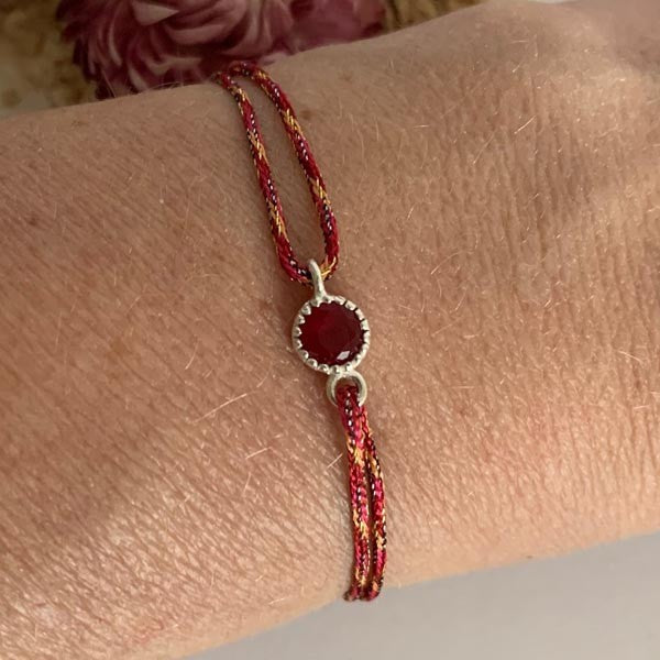 Red agate cord bracelet