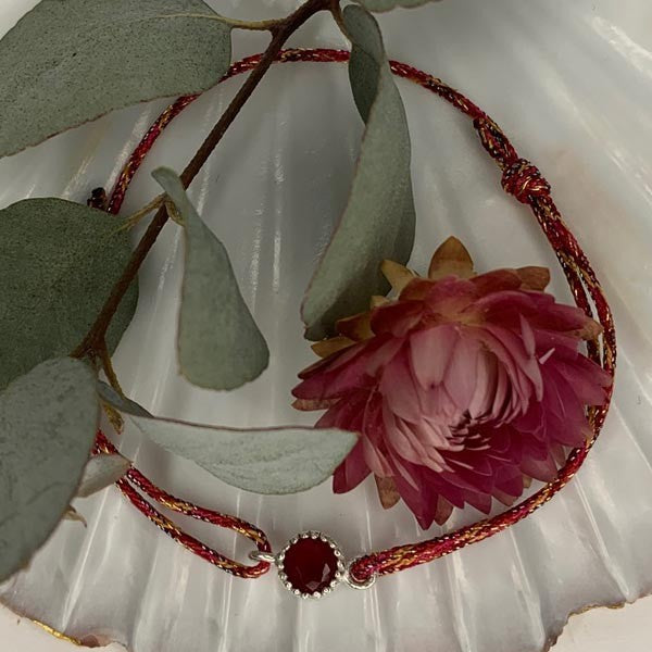 Red agate cord bracelet